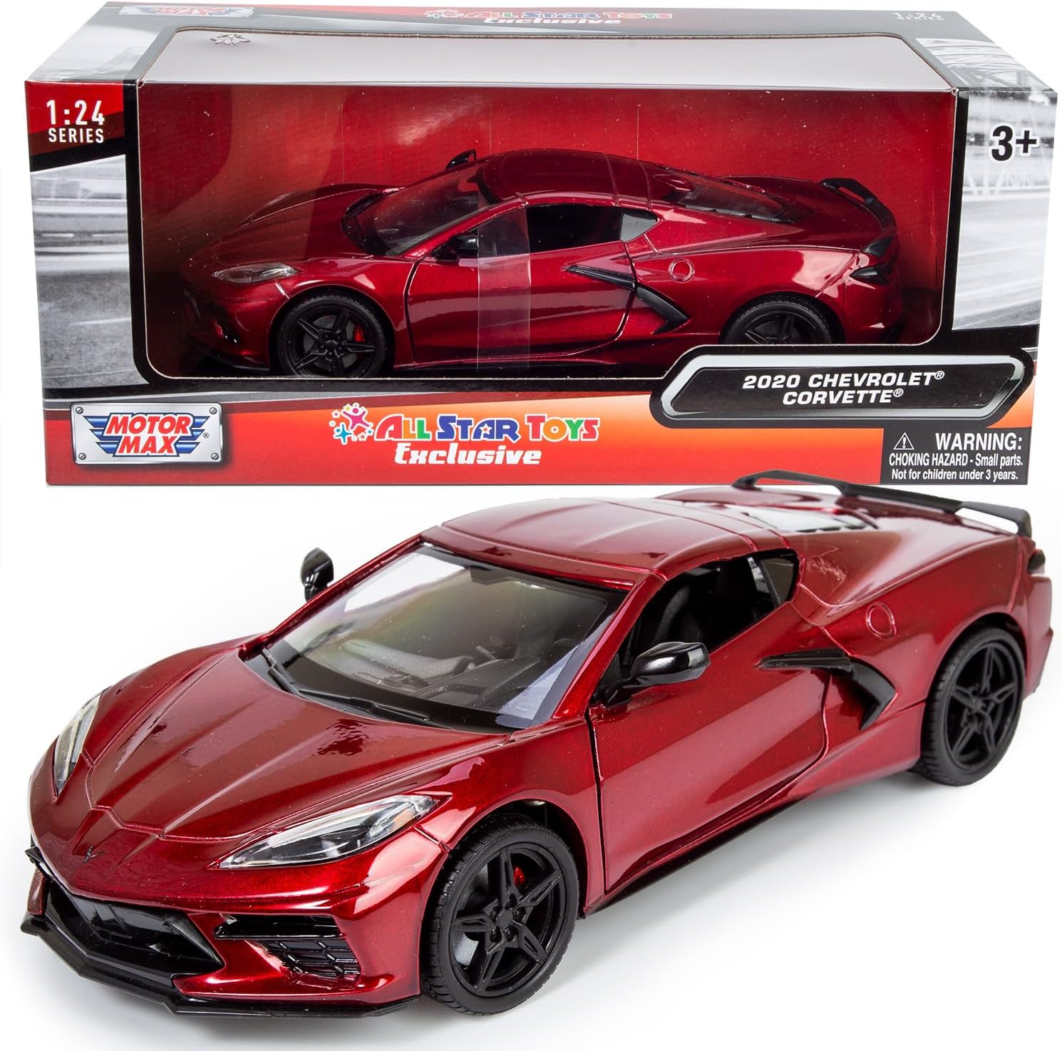 All Star Toys 2020 Corvette C8 Stingray 1/24 Diecast Model Motormax 79360 Exclusive Edition